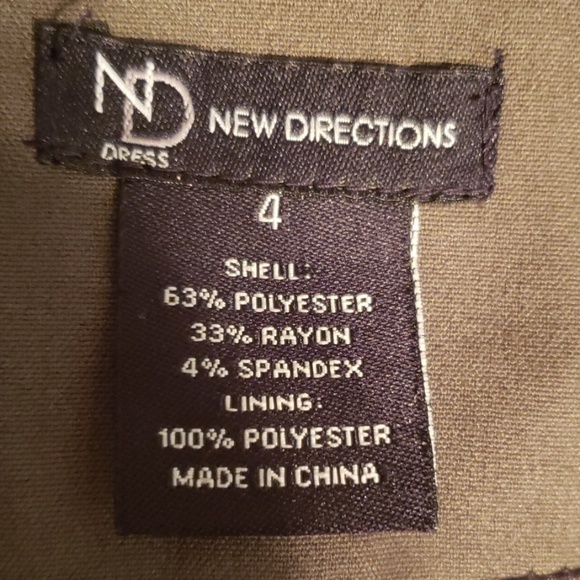 New Directions Midi Dress Cap Sleeves Botton Front - Picture 5 of 6